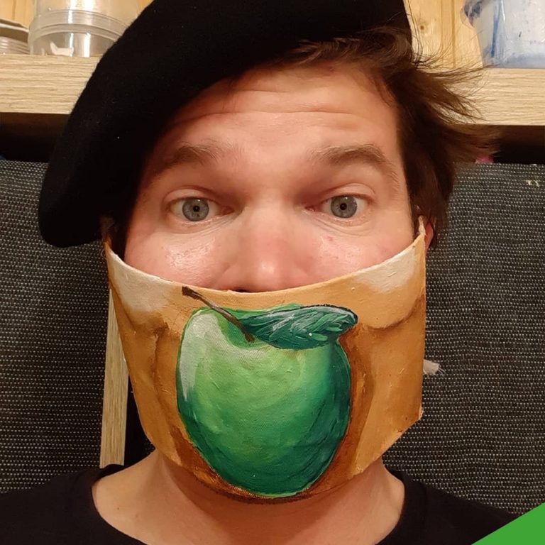 This Artist Crafts A Creative Face Mask Every Day Of SelfIsolation
