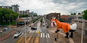 A Giant Red Fox By Artist Florentijn Hofman Towers Over Rotterdam