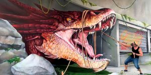 French Street Artist Paints 3D Creature Graffiti And It’s Not For The Faint Of Heart