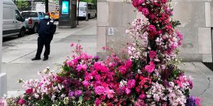 A Floral Designer Is Beautifying The Streets Of NYC With Elaborate Displays For Health Care Workers
