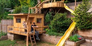 Dad Builds Incredible Tree House In His Garden For Kids For Just $150
