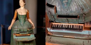 Wooden Figure Of A Lady With Built-In Clavichord And Draws, c. 1780, Germany