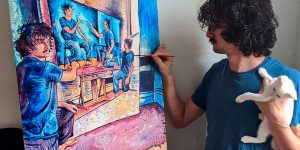 Paint-Ception: This Artist Painted Himself Painting Himself In An Incredible Recursive Self Portrait Series
