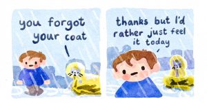 Artist Draws Wholesome Watercolor Comics Where A Cat Is Giving Out Mental Health Advice