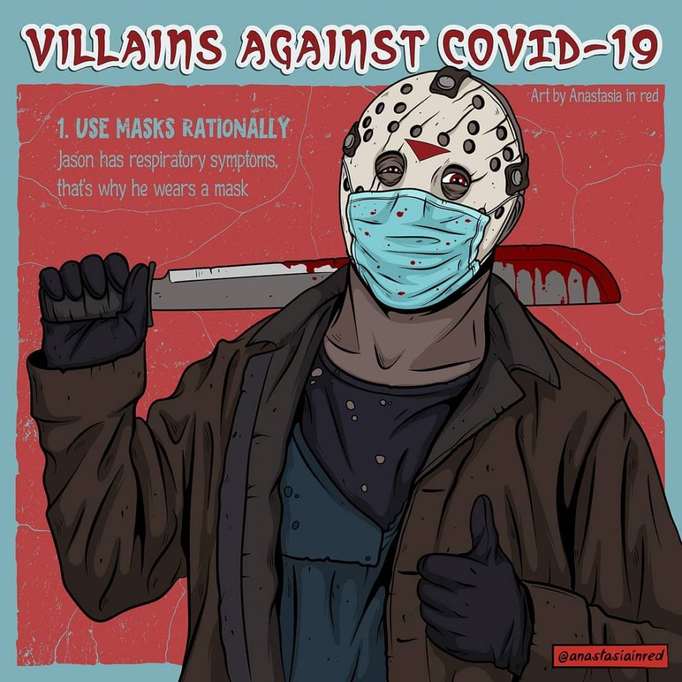 Artist Illustrates Villains Giving Advice On How To Fight COVID-19 ...