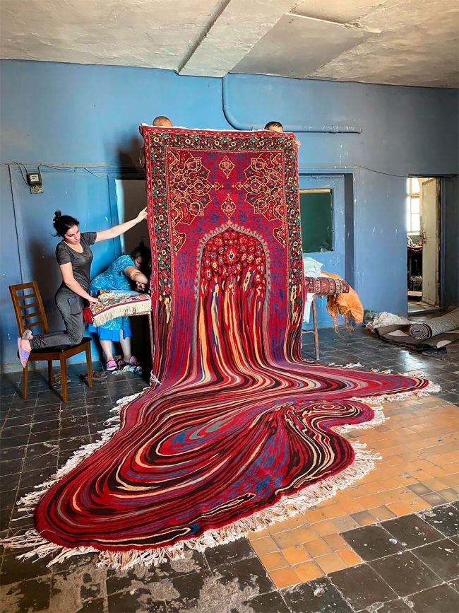 Magic Carpets The Incredibly Fluid Rug Patterns by Faig Ahmed » Design