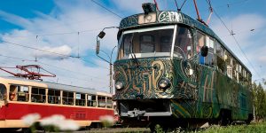 Russian Street Artist Shows Off His Amazing Calligraphy Artwork On The Local Tram
