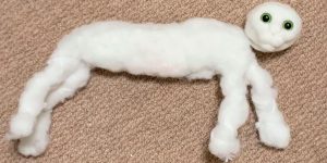 Unfinished Wool Felt Cat Doll Haunts Japanese Twitter User