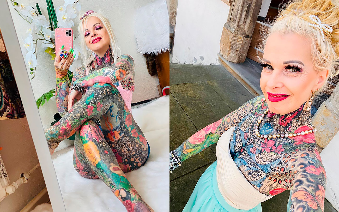 This German Grandma Spends 30 Thousand Euros To Tattoo Her Whole Body