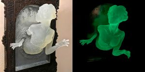 This Artist Creates Eerie Sculptures That Look Like Victorian-Era Ghosts Emerging From Mirrors