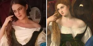 This Woman Recreates One Famous Classic Painting a Day for a Year, Brings Progress to Another Level