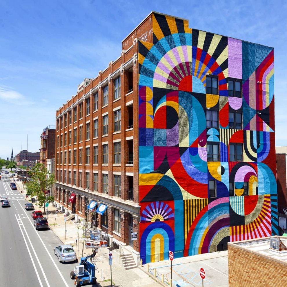 Artist Duo Brings Life Into A Boring Old Stairway By Painting A Bright ...