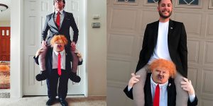 With This Ride-On Trump Costume It Looks Like Donald Is Giving You a Piggyback Ride