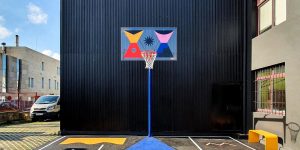 Illustrated Basketball Court in Coruña, Spain by Studio Flaco x H4C