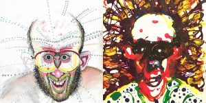 Artist Takes A Different Drug Every Day And Draws A Self-Portrait Under The Influence, Suffers Brain Damage