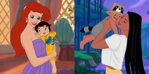 Russian Artist Reimagines Disney Princesses As Moms With Babies