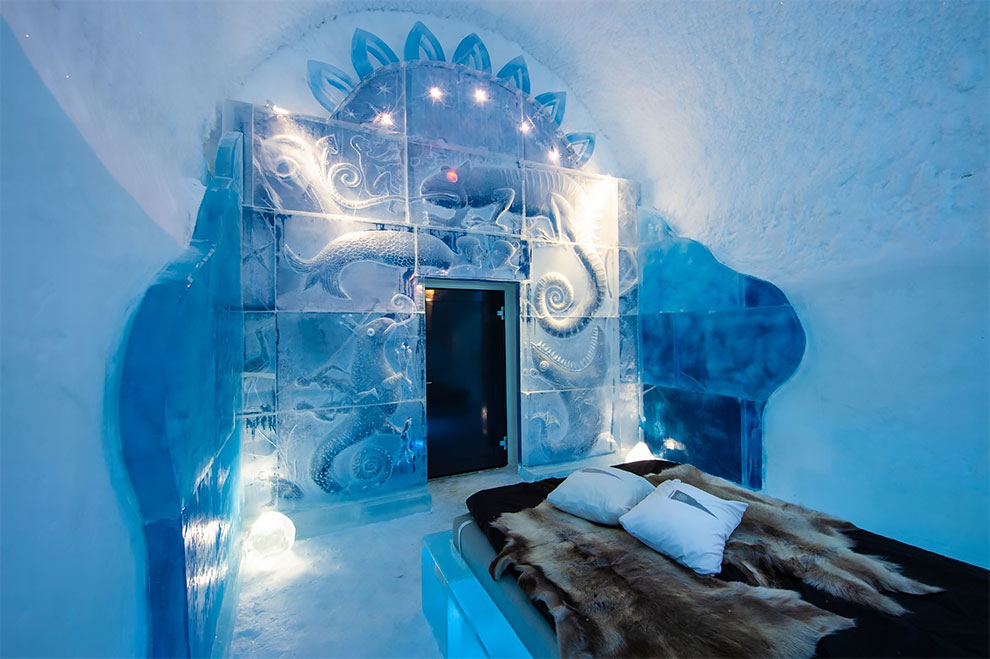 Inside Sweden’s Ice Hotel Made Entirely Of Snow And Ice With Incredible Suites Design You Trust