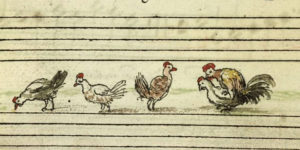 Grotesque Medieval Music Sheets From Chansonnier of Zeghere van Male from 1542