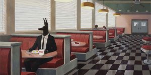 The Ordinary Life of Anubis, a God of Death, in Melancholic Illustrations by Joanna Karpowicz