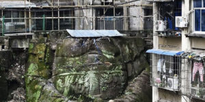 A Giant Headless Buddha Statue Discovered Under a Residential Complex in China