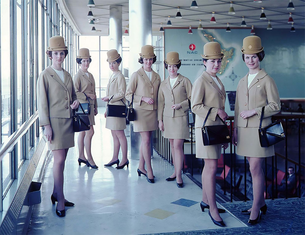 Flight attendants for Pacific Southwest Airlines showing off their undies  (early 1970s) : r/OldSchoolCool