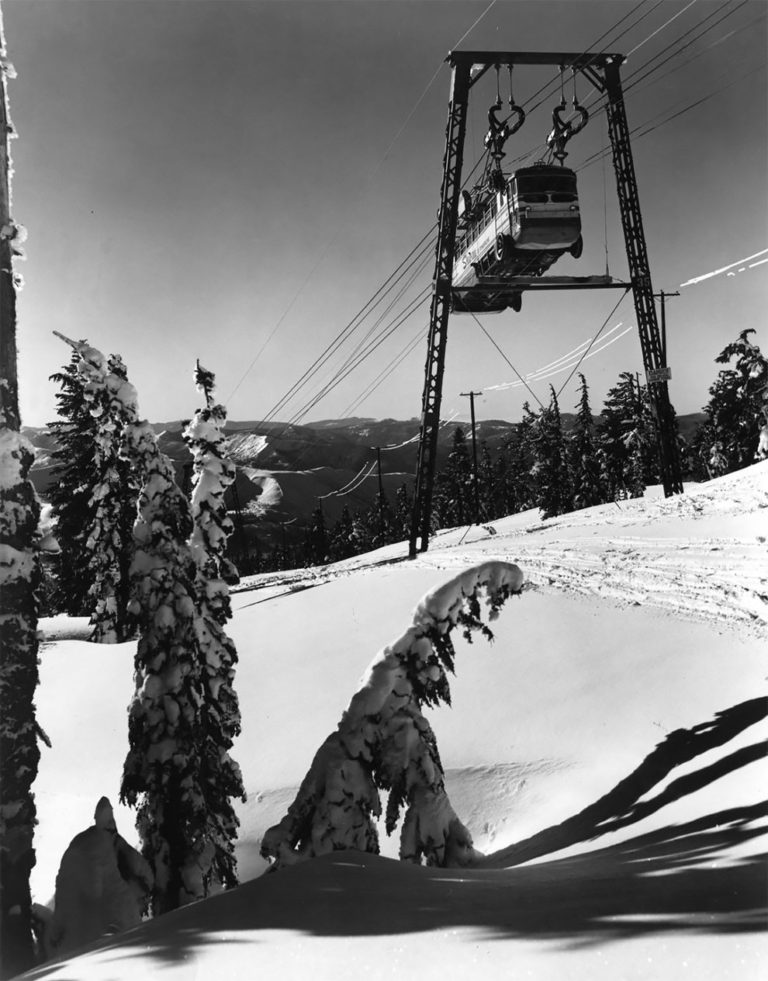 Vintage Photographs of the Skiway Sky Bus Lift Used on Mt. Hood, Oregon ...
