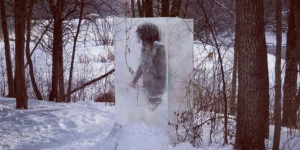 Frozen Caveman Sculpture Compared To Monolith Appears In Minneapolis