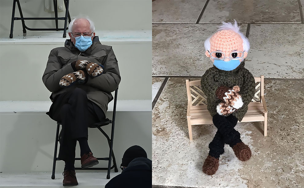 Artist Created a Crochet Bernie Sanders Doll and It Is the Cutest Thing ...