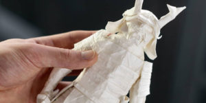 Artist Spent 50 Hour Process of Folding an Origami Samurai from A Single Square Sheet of Paper
