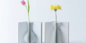 Flowery Tale: A Paper Flower Vase Shaped Like a Book