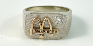 This Gold, Vintage and Rare McDonald’s Canada Employee Diamond Ring
