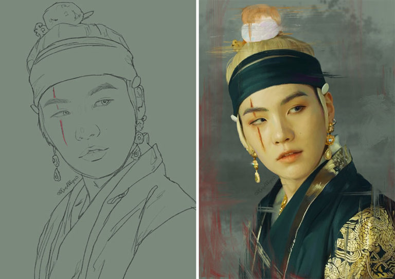 Sketch Vs. Final: Artists Show The Huge Difference Between Their ...