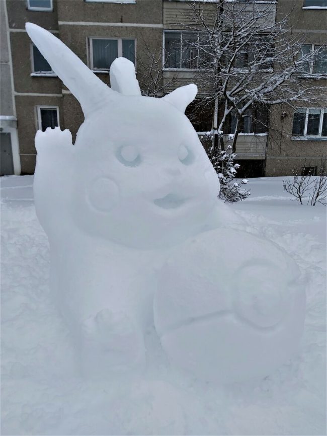 After A Huge Snowfall, Lithuanians Went Out And Made Snow Sculptures ...