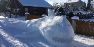 After A Huge Snowfall, Lithuanians Went Out And Made Snow Sculptures