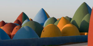 Presence in Hormuz 2: A Multitude of Small-Scale Domes Built with The Superadobe Technique by ZAV Architects