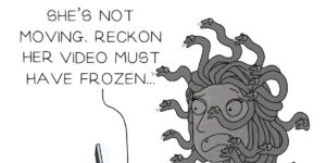 Artist Illustrates Made-Up Characters On Zoom Calls