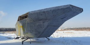 These Mandalorian Superfans Built Their Own Gigantic Razor Crest Ship in Siberia