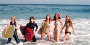 Pictures of The Runaways Go Surfing in April 1976