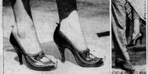 Italian Defense Shoes With Spurs for Protection, 1955