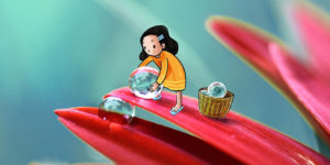 Indian Artist Creates A Little Girl Character To Give More Life To His Macro Photos
