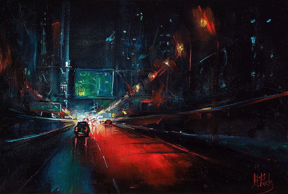 Days of Thunder”: Atmospheric Cityscape Oil Paintings by Bozhena Fuchs »  Design You Trust