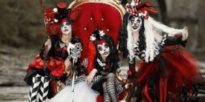 Photographer Captures a Dark Carnival Themed Photoshoot to Create Couture Clowns in Abandoned Creepy Nature