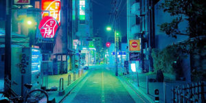 Photographer Captures Japanese City in Gloomy Lights of Dark Neon