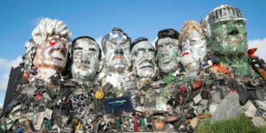 An Artist Makes a Giant Sculpture of G-7 Leaders Out of Electronic Waste