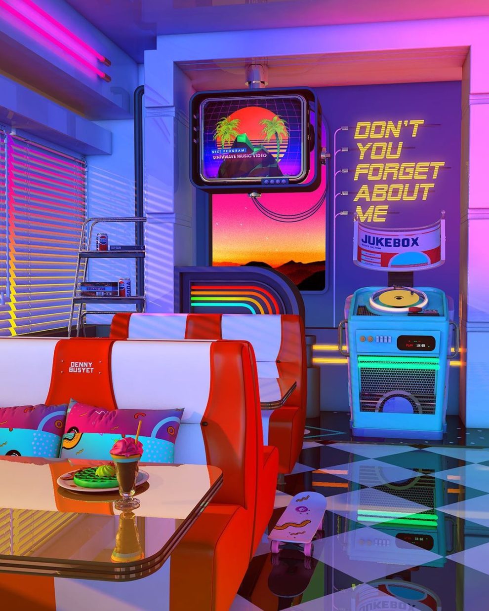 “in The Midnight” Denny Busyet Creates Dreamlike Artwork Inspired By 80s And 90s Aesthetic 6872