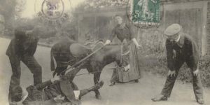 Funny Vintage Postcards Depict People Falling From Donkeys in Le Plessis-Robinson, France, ca. 1900