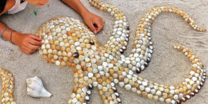 Artist Creates Captivating Animal Portraits From Seashells Found At The Beach