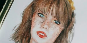 This Artist Draws Portraits Of People Using Pencils And Watercolors
