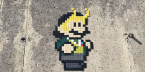 Street Artist Makes Mario Mosaics Where He Cosplays As Different Characters