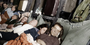 These Colourised Photographs Show How People Took Shelter in The London Underground in The 1940s